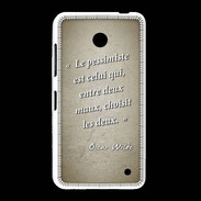 Coque Nokia Lumia 635 Pessimiste Sepia Citation Oscar Wilde
