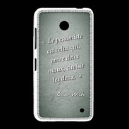 Coque Nokia Lumia 635 Pessimiste Vert Citation Oscar Wilde