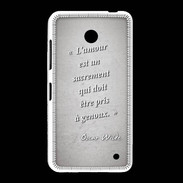 Coque Nokia Lumia 635 Sacrement amour Gris Citation Oscar Wilde