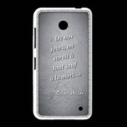 Coque Nokia Lumia 635 Survie mort Noir Citation Oscar Wilde