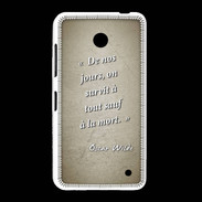 Coque Nokia Lumia 635 Survie mort Sepia Citation Oscar Wilde