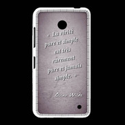 Coque Nokia Lumia 635 Vérité pure Violet Citation Oscar Wilde
