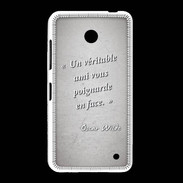 Coque Nokia Lumia 635 Ami poignardée Gris Citation Oscar Wilde