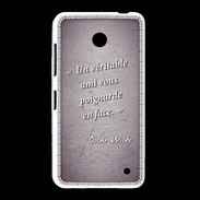 Coque Nokia Lumia 635 Ami poignardée Violet Citation Oscar Wilde