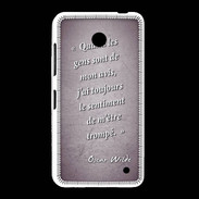 Coque Nokia Lumia 635 Avis gens violet Citation Oscar Wilde