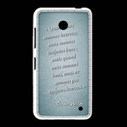Coque Nokia Lumia 635 Bons heureux Turquoise Citation Oscar Wilde