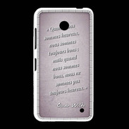 Coque Nokia Lumia 635 Bons heureux Rose Citation Oscar Wilde