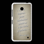 Coque Nokia Lumia 635 Cartes gagnantes Sepia Citation Oscar Wilde