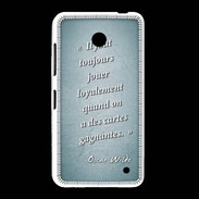 Coque Nokia Lumia 635 Cartes gagnantes Turquoise Citation Oscar Wilde