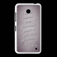 Coque Nokia Lumia 635 Cartes gagnantes Violet Citation Oscar Wilde