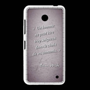 Coque Nokia Lumia 635 Choix ennemis Violet Citation Oscar Wilde