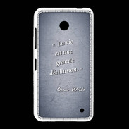 Coque Nokia Lumia 635 Désillusion vie Bleu Citation Oscar Wilde