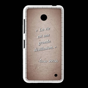 Coque Nokia Lumia 635 Désillusion vie Rouge Citation Oscar Wilde