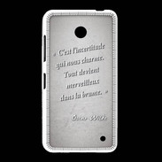 Coque Nokia Lumia 635 Incertitude amour Gris Citation Oscar Wilde