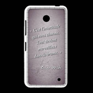 Coque Nokia Lumia 635 Incertitude amour Violet Citation Oscar Wilde