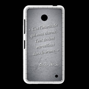 Coque Nokia Lumia 635 Incertitude Noir Citation Oscar Wilde
