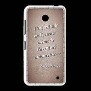 Coque Nokia Lumia 635 Incertitude Rouge Citation Oscar Wilde