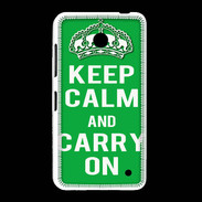 Coque Nokia Lumia 635 Keep Calm Carry on Vert