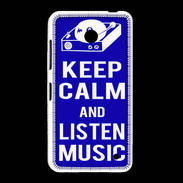 Coque Nokia Lumia 635 Keep Calm Listen music Bleu