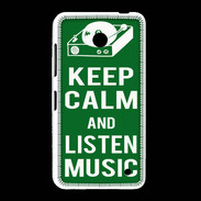 Coque Nokia Lumia 635 Keep Calm Listen music Vert