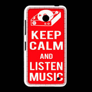 Coque Nokia Lumia 635 Keep Calm Listen music Rouge