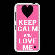 Coque Nokia Lumia 635 Keep Calm Love me Rose