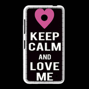 Coque Nokia Lumia 635 Keep Calm Love Noir