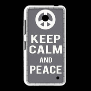 Coque Nokia Lumia 635 Keep Calm Peace Gris