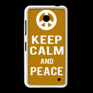 Coque Nokia Lumia 635 Keep Calm Peace Orange