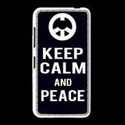 Coque Nokia Lumia 635 Keep Calm Peace Noir