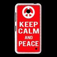 Coque Nokia Lumia 635 Keep Calm Peace Rouge