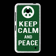Coque Nokia Lumia 635 Keep Calm Peace Vert