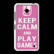 Coque Nokia Lumia 635 Keep Calm Play games Rose