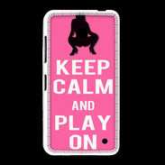 Coque Nokia Lumia 635 Keep Calm Play on Rose