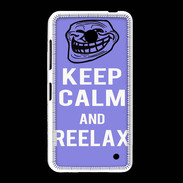 Coque Nokia Lumia 635 Keep Calm Reelax Bleu
