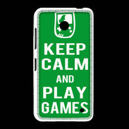 Coque Nokia Lumia 635 Keep Calm Play games Vert