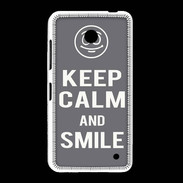 Coque Nokia Lumia 635 Keep Calm Smile Gris