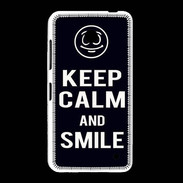 Coque Nokia Lumia 635 Keep Calm Smile Noir