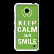 Coque Nokia Lumia 635 Keep Calm Smile Vert