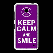 Coque Nokia Lumia 635 Keep Calm Smile Violet