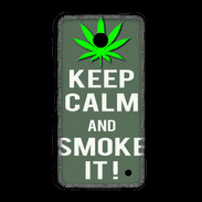 Coque Nokia Lumia 635 Keep Calm Smoke it Gris