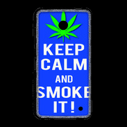 Coque Nokia Lumia 635 Keep Calm Smoke it Bleu
