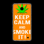 Coque Nokia Lumia 635 Keep Calm Smoke it Orange