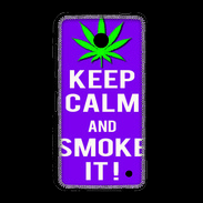 Coque Nokia Lumia 635 Keep Calm Smoke it Violet