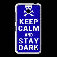 Coque Nokia Lumia 635 Keep Calm Stay dark Bleu