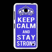 Coque Nokia Lumia 635 Keep Calm Stay strong Bleu