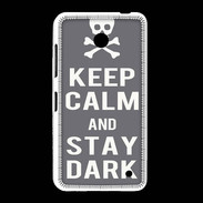 Coque Nokia Lumia 635 Keep Calm Stay dark Gris