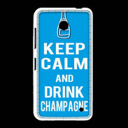 Coque Nokia Lumia 635 Keep Calm Drink champagne Cyan