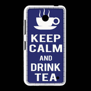 Coque Nokia Lumia 635 Keep Calm Drink Tea Bleu