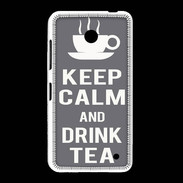 Coque Nokia Lumia 635 Keep Calm Drink Tea Gris